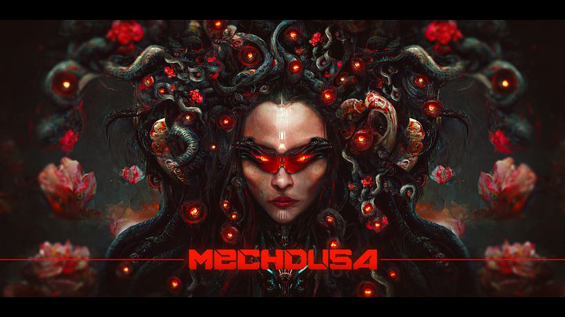 Mechdusa - A.I Art + Photoshop Process 2