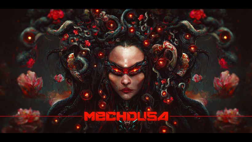 Mechdusa - A.I Art + Photoshop Process 3
