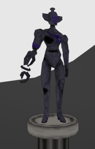 Personaje riggeado, con escenario