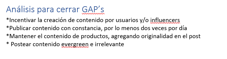 Análisis para cerrar GAP's