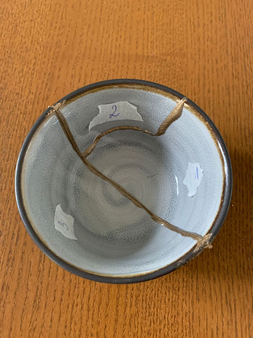 Mi proyecto del curso: Introducción al Kintsugi: restaura tu cerámica con oro  6