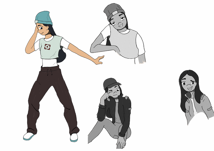 Character sheet: Pose and expressions