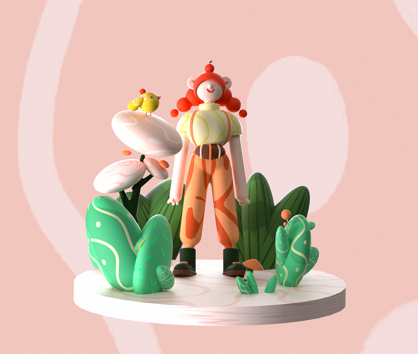 Mi proyecto para el curso: Cinema 4D: Dar vida a divertidas ilustraciones 3D 6