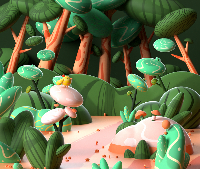 Mi proyecto para el curso: Cinema 4D: Dar vida a divertidas ilustraciones 3D 8