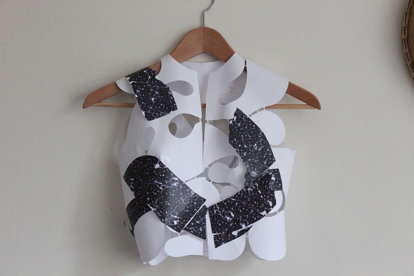 A rough idea for the beaded placement is also made.