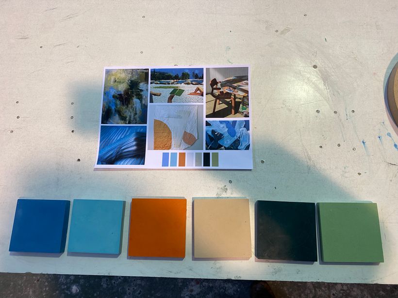 Creating colour samples based on my moodboard