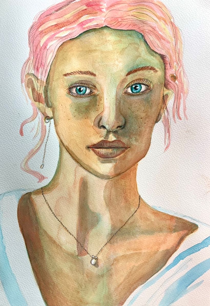 Mein Kursprojekt: Illustriertes Porträt mit Aquarell 2