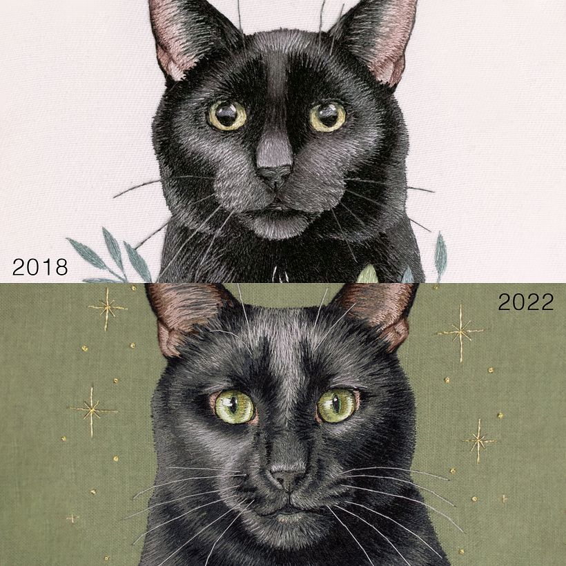 My project for course: Embroidered Pet Portraits: The Thread Painting Technique 18