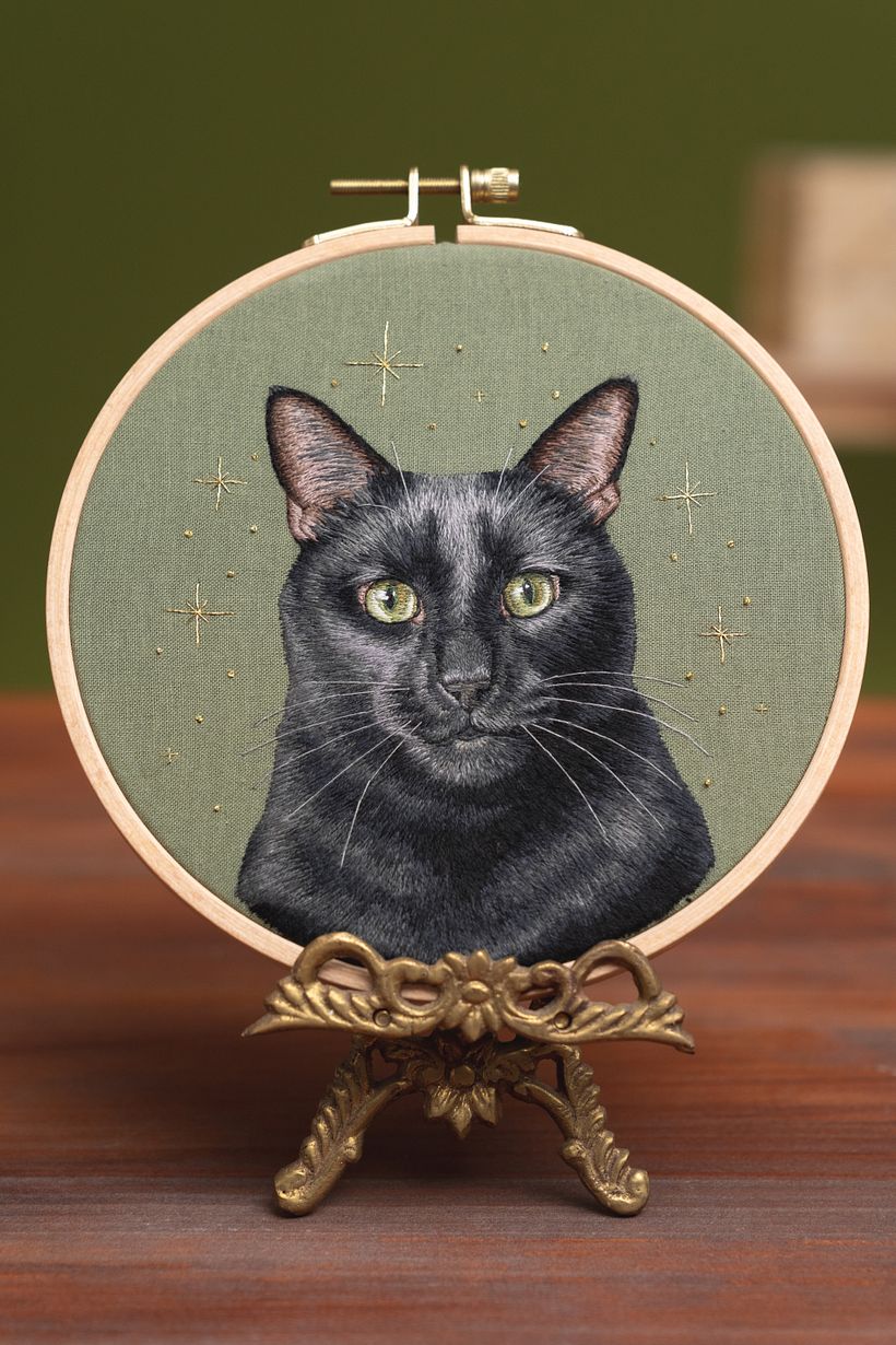 My project for course: Embroidered Pet Portraits: The Thread Painting Technique 21