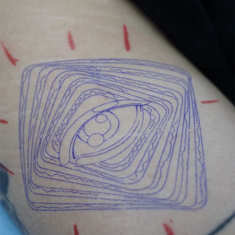 OP ART EYE TATTOO 3