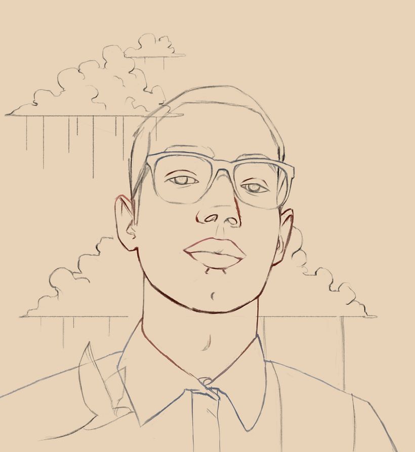 Lineart: fase final del lineart. Sí, antes era más "sucio".