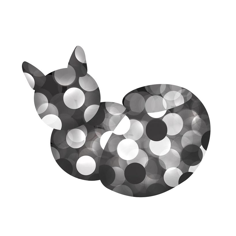 gray cat - Design