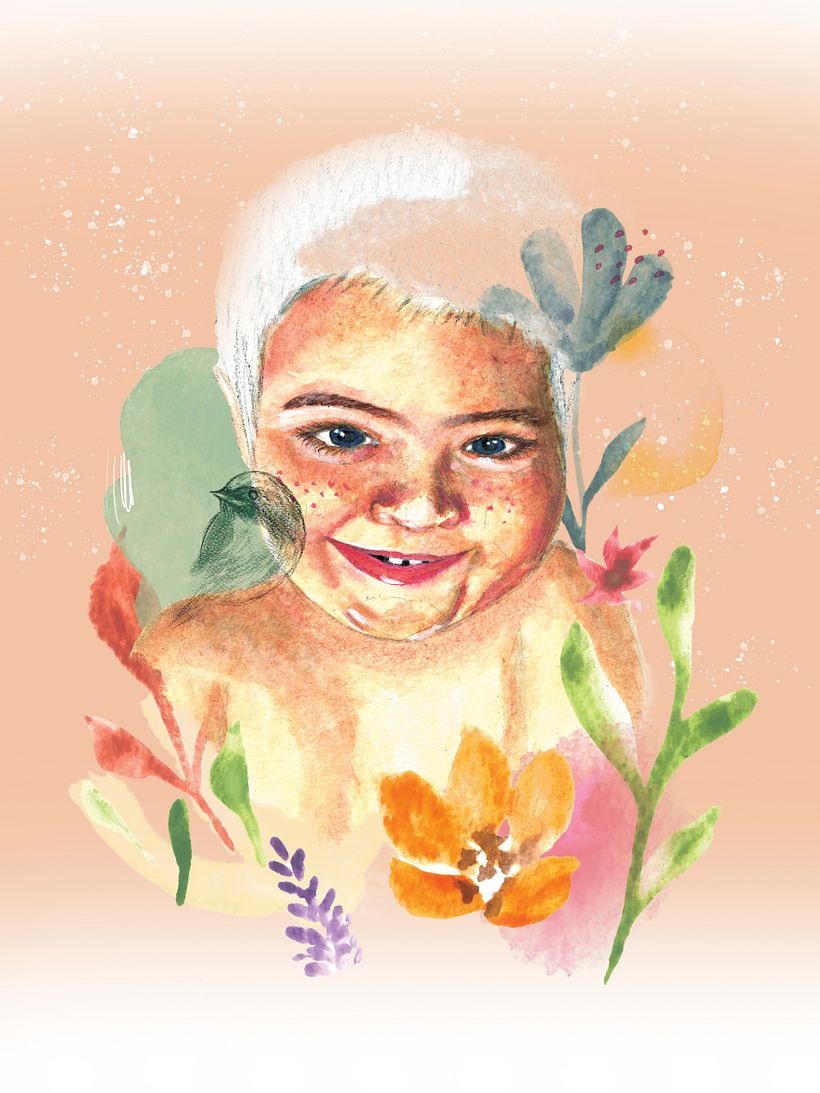 My project for course: Illustrated Portrait in Watercolor 7