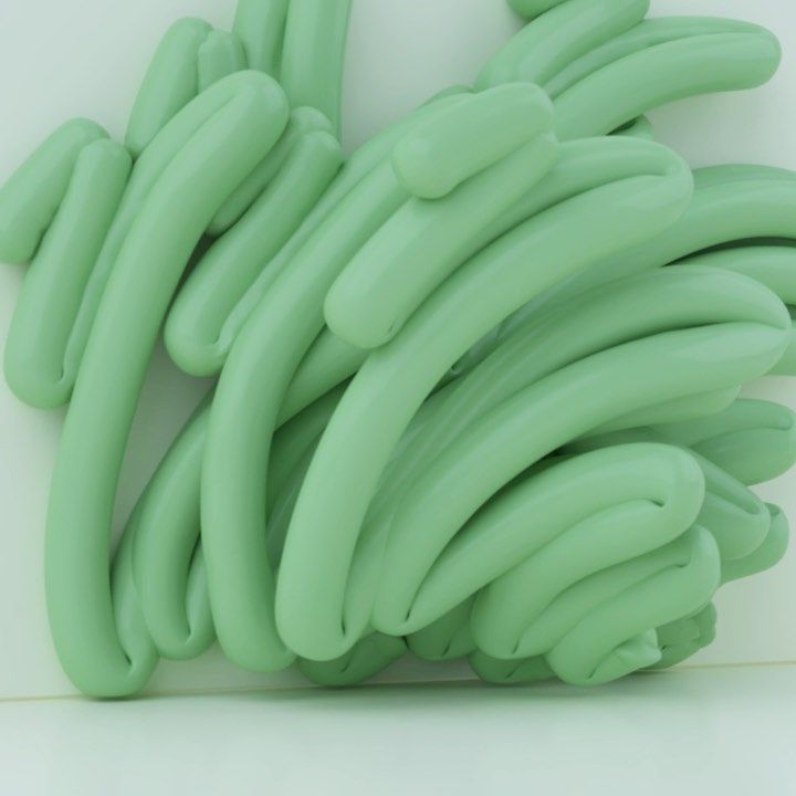 Las esculturas digitales fantásticamente hinchables de Manuel Rossner han hecho que los NFT sean populares. Imagen @manuelro.