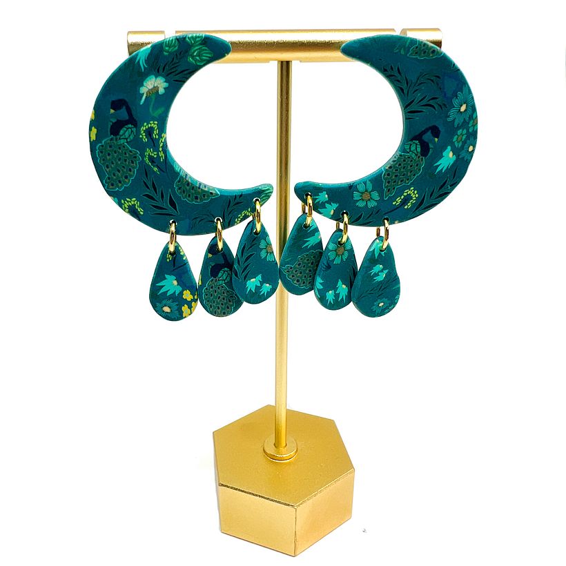 Moon earrings.