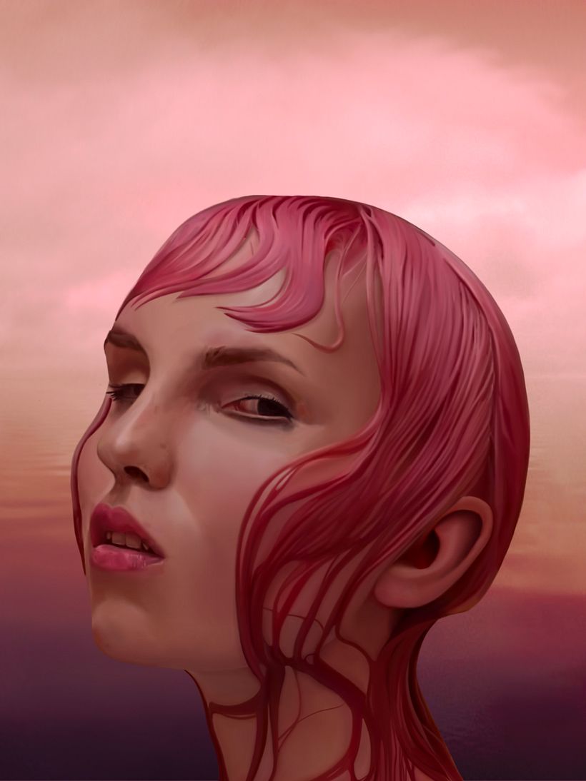 La chica del pelo rosa