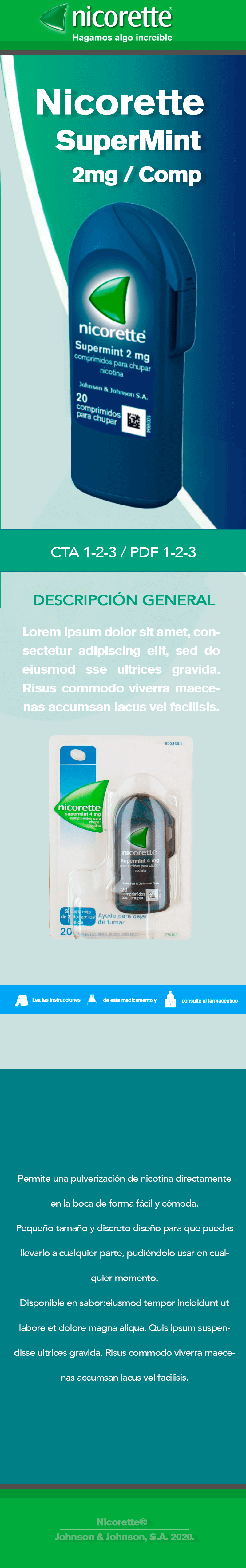 Propuestas Newsletter Nicorette SuperMint 2