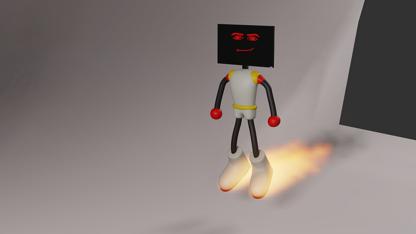 Robot Opcional para practicar un pocos mas, con efecto de desplazamiento con fuego.
