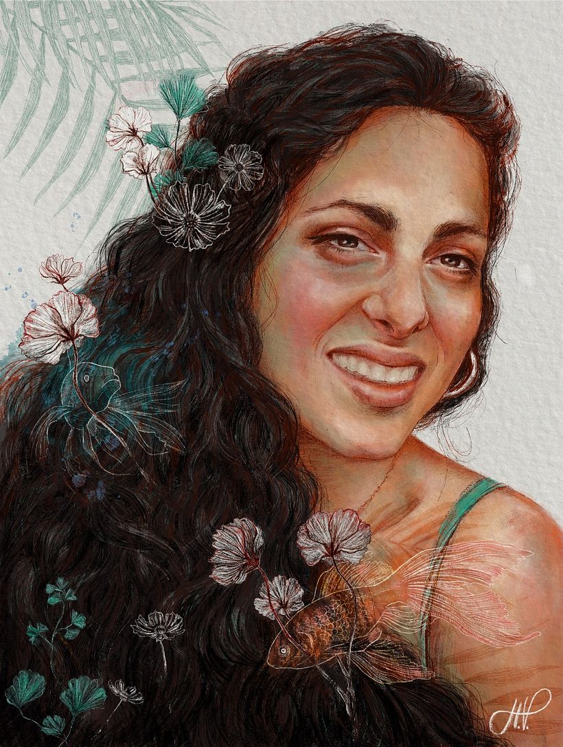 Mi proyecto del curso: Retrato ilustrado con Procreate 1