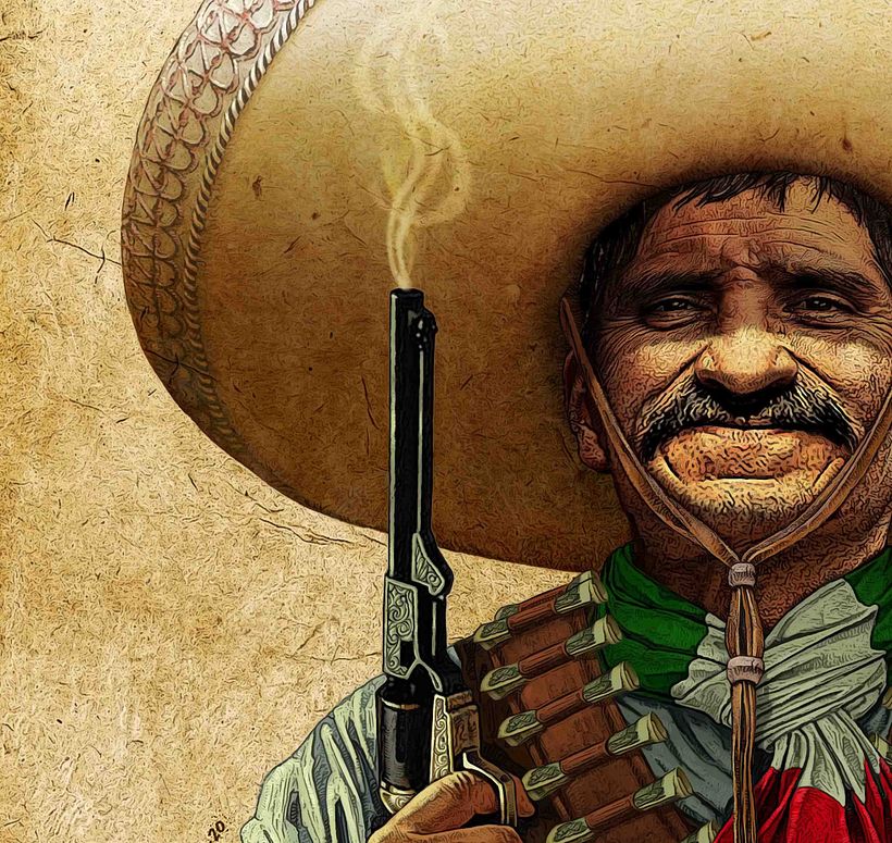 Devrimin parayla finanse edildiğini göstermek zorundaydı, bu yüzden kılıflar dolarlarla, silahlardan çıkan dumanlar da öyle. 