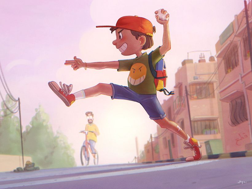 Our Block | Narrative Digital Painting (Cartoon Style) | by Alhyari Art