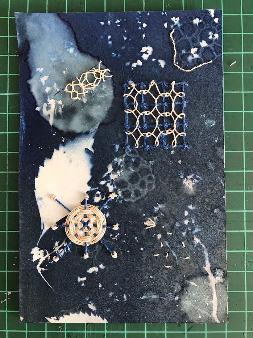 Mi proyecto del curso: Bluework: cianotipia y bordado 6
