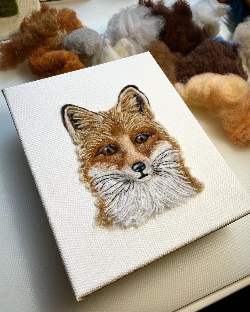 My project for course: Needle Felting: Paint Portraits with Wool 1