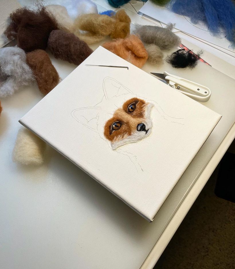My project for course: Needle Felting: Paint Portraits with Wool 4