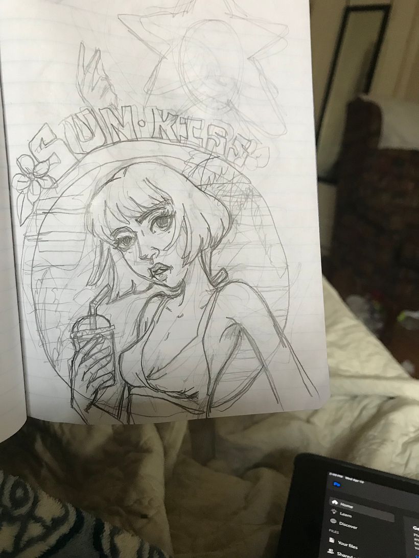 Sunkissed girl sketch