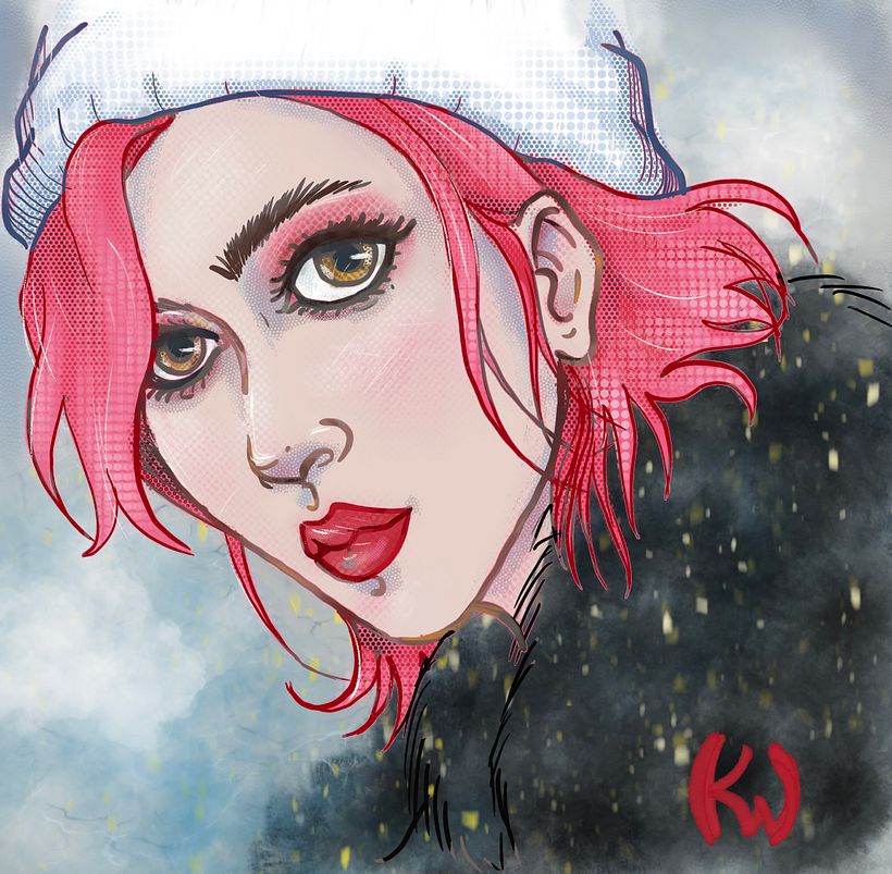 Digital pop art style of the portrait-my favorite of the three