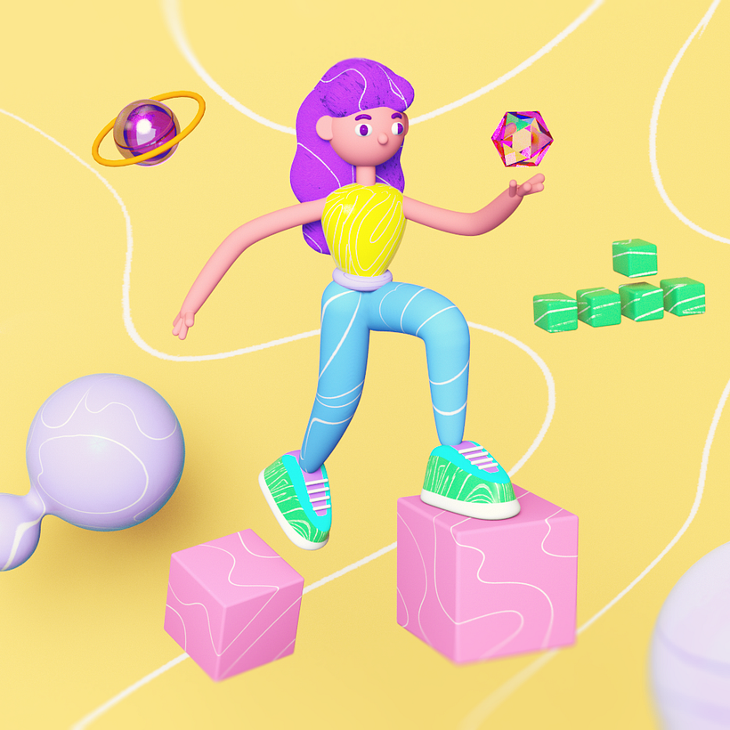 My project for course: 3D Modeling: Create Colorful and Joyful Objects 1