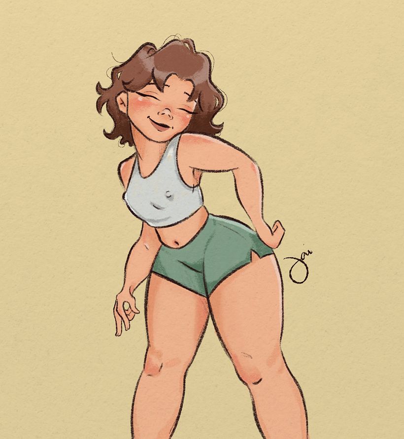 My project for course: Female Cartoon Character Design with Procreate 2
