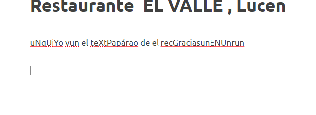 Entrada de texto desconfigurada/ wordpress 1