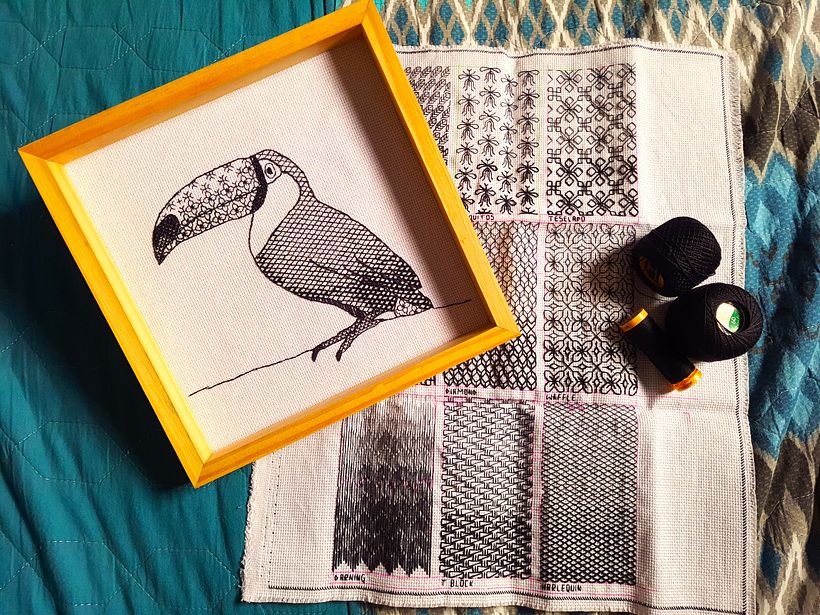 Meu projeto do curso: Introdução ao bordado blackwork 6