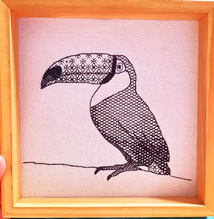 Meu projeto do curso: Introdução ao bordado blackwork 7