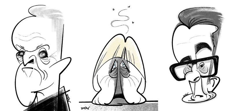 Miguel Bosé, Angela Merkel y Andreu Buenafuente.