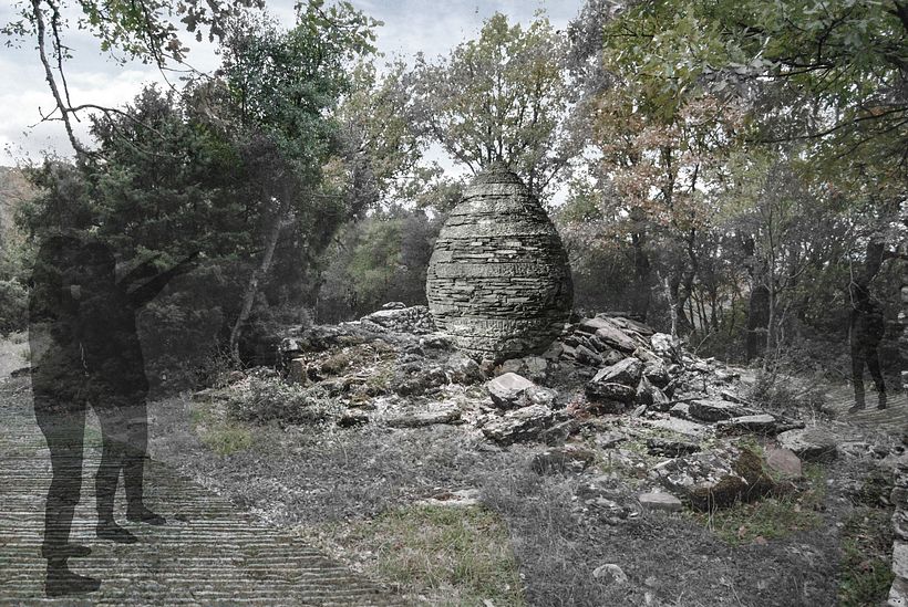 Utilization of the existing path, photoshop collage