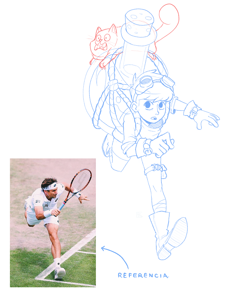 Boceto y referencia