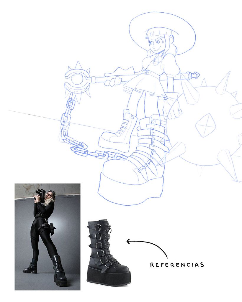 Boceto y referencia