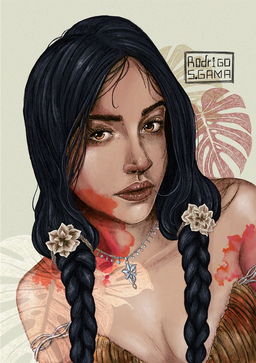 Meu projeto do curso: Retrato Ilustrado com Procreate 3