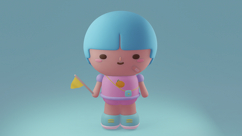 Meu projeto do curso: Criação de personagens Kawaii em 3D com Blender 3
