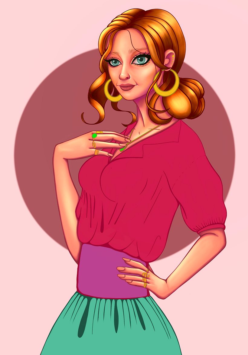 Skin and hair shading done