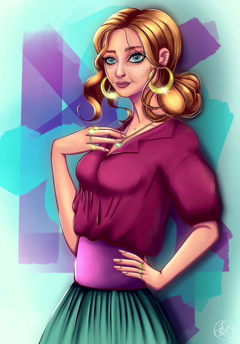 My project for course: Female Character Portraits in Procreate 4