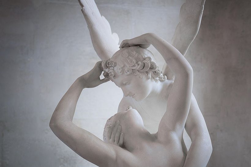 Psique reanimada por el beso del amor, de Antonio Canova.