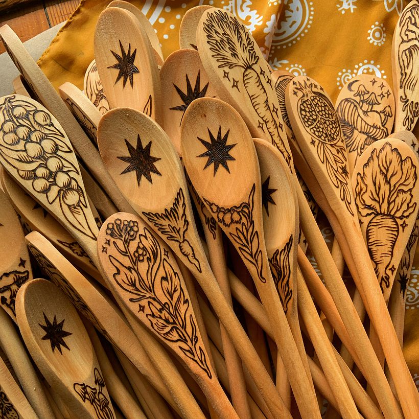 Wood-Burned Spoons!  4