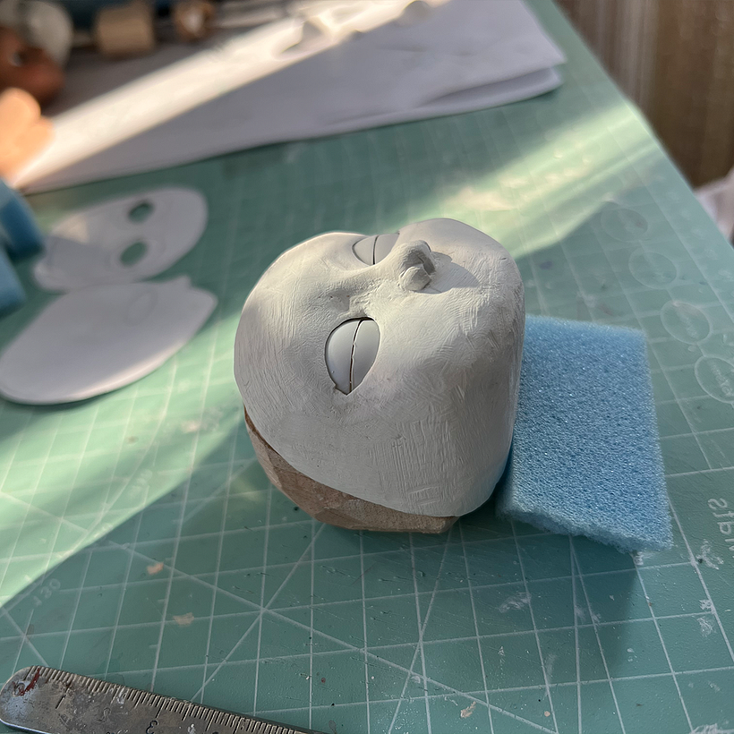 Milliput head sculpt.