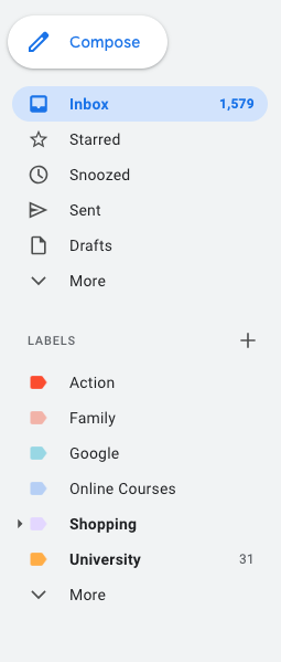 Organizing and filtering my emails with labels.
