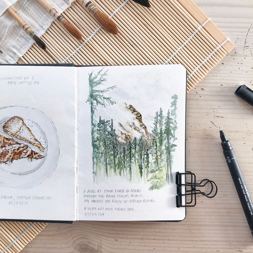 Travelling sketchbook