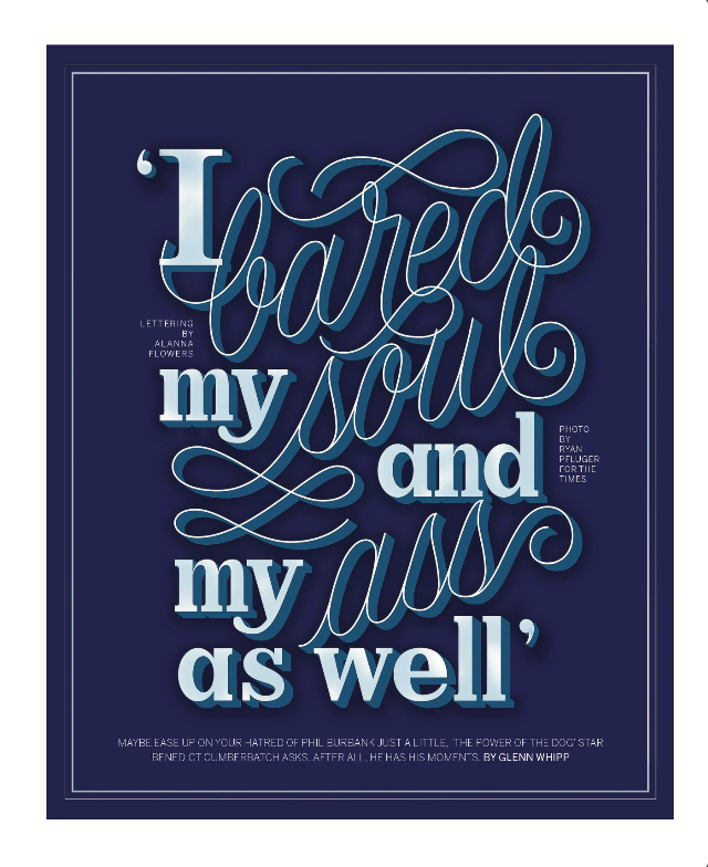 Full page view of the final lettering
