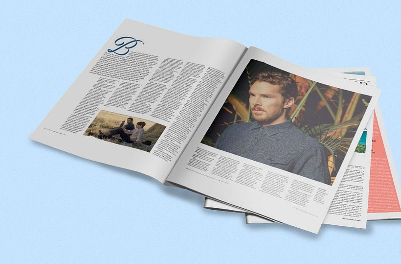 Full article spread featuring my complementary drop cap letter “B"
